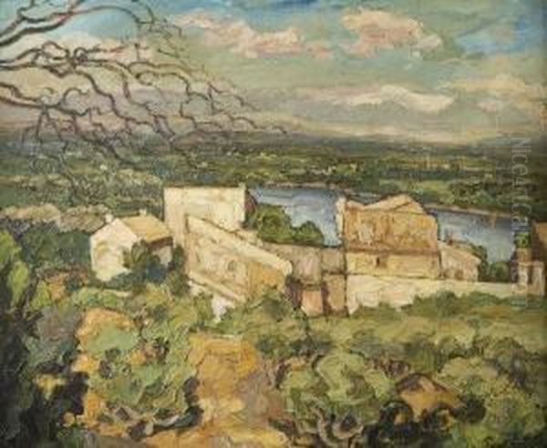 Villeneuve Les Avignon Oil Painting by Paul Nietsche