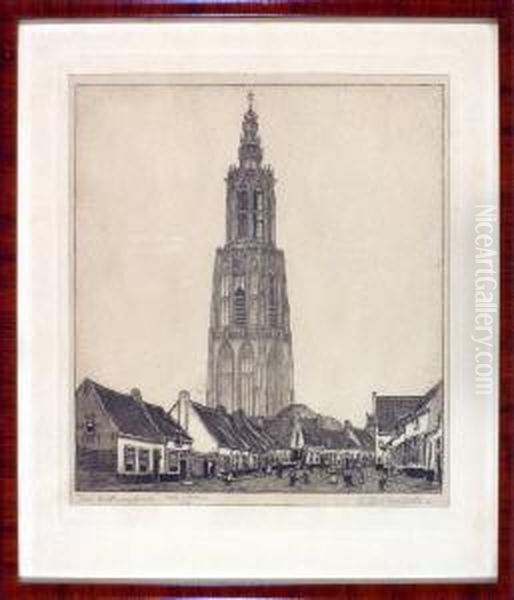 Ansicht Von Amersfort Mit Dem #turm Unserer Lieben Frau# Oil Painting by Wynand Otto Jan Nieuwenkamp