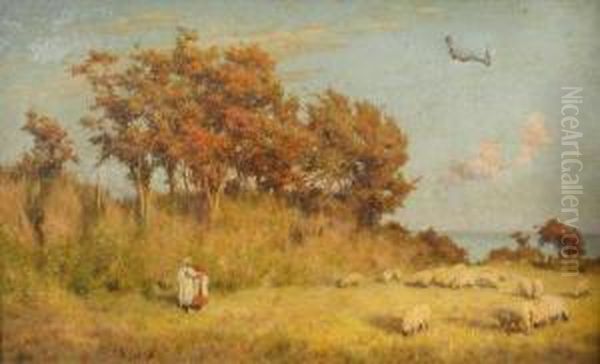 Autumn Gold Oil Painting by Leonard Charles Nightingale