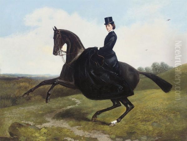 A Morning Ride Oil Painting by Robert Nightingale