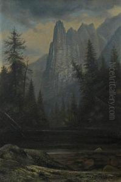 Sentinel Rock Oil Painting by Florence Nightingale Robinson