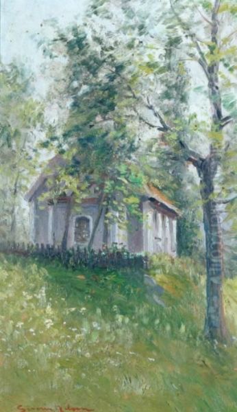 Ingara Kyrka Oil Painting by Severin Nilson