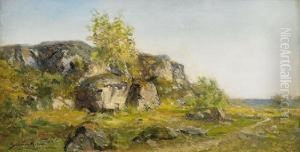 Klipplandskap Oil Painting by Severin Nilson