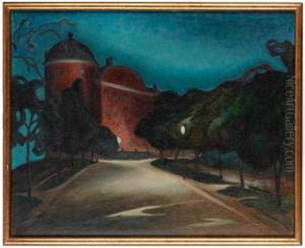 View Over Uppsala Slott Oil Painting by Ernst Nilsson