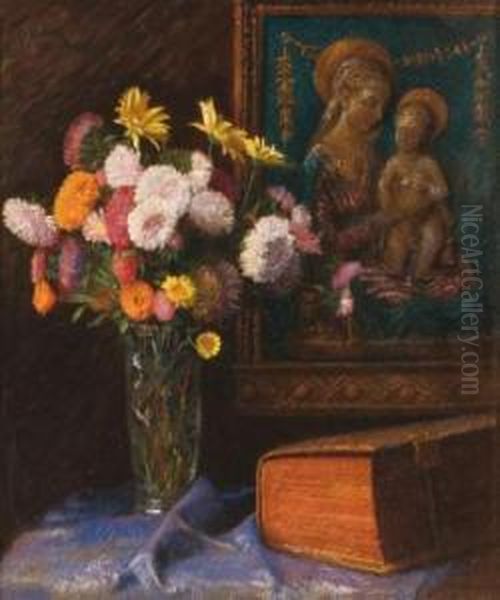 Nature Morte Aux Fleurs Oil Painting by Petr Alexandrovich Nilus