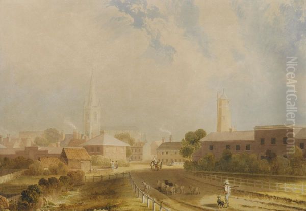 View Of Harwich, Essex Oil Painting by Henry Ninham