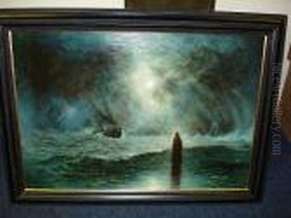 Sea Of Galilee Oil Painting by Herkis Hume Nisbet