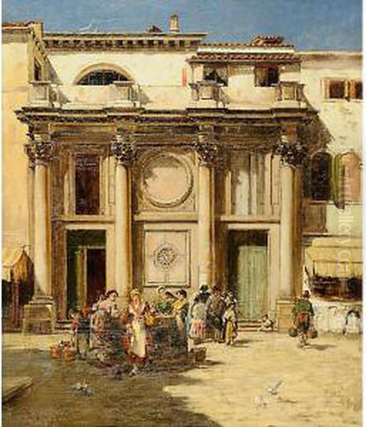 Venezia, Ateneo Di San Basso Oil Painting by Pollok Sinclair Nisbet