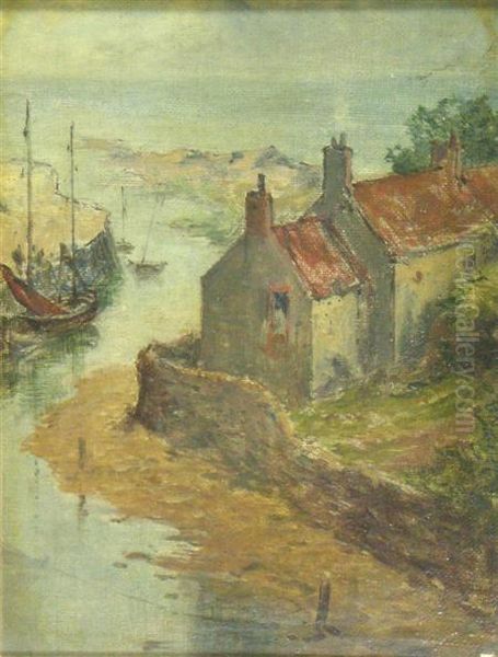 Largo Harbour Oil Painting by Pollok Sinclair Nisbet