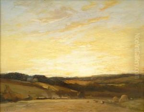 Autumn Afterglow Oil Painting by Robert Buchan Nisbet