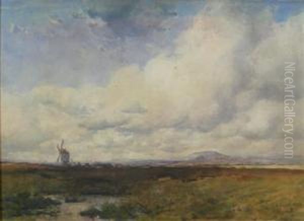 The Windmill Oil Painting by Robert Buchan Nisbet