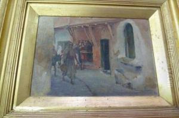 Arab Market Oil Painting by Francisque Noailly