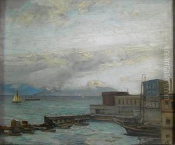 On The Italian Coast Oil Painting by James Campbell Noble