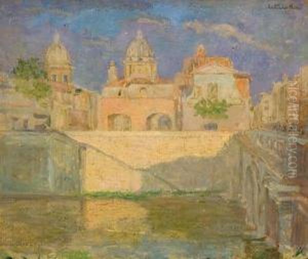 Scorcio Di Roma Con Tevere by Arturo Noci