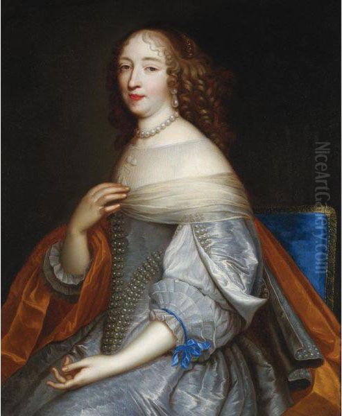 Portrait Of Catherine-charlotte De Gramont, Princess Of Monaco(1639-1678) Oil Painting by Jean Nocret I