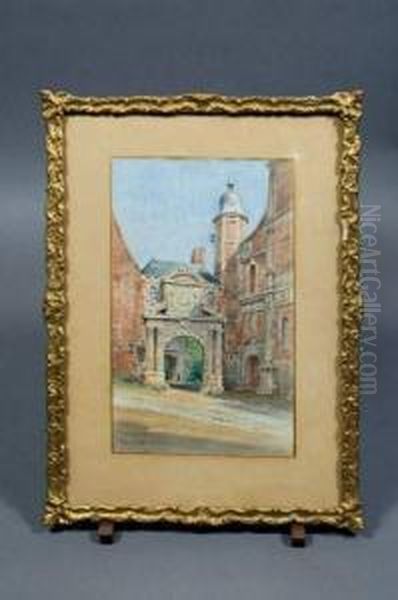 Porte Du College D'eu Oil Painting by Gustave Noel