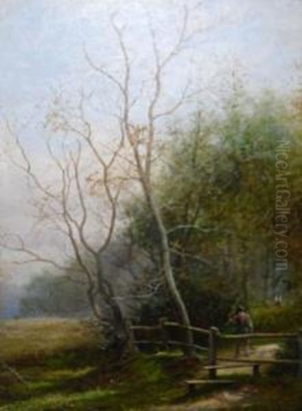 The Edge Of The Wood, Sutton Park Oil Painting by John Bates Noel