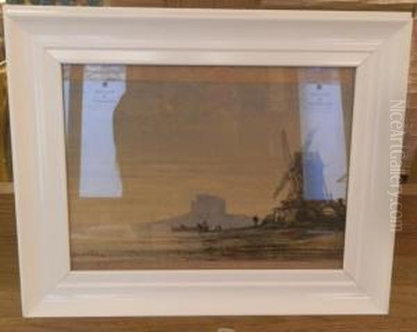 Moulin Pres De La Mer Oil Painting by Jules Noel