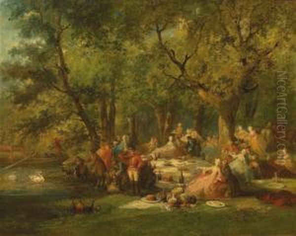 Le Repas De Chasse Oil Painting by Jules Noel