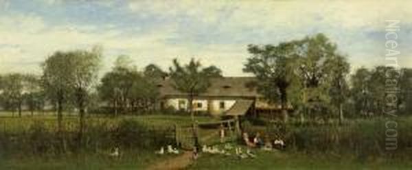 Landliche Idylle Oil Painting by Julius Noerr