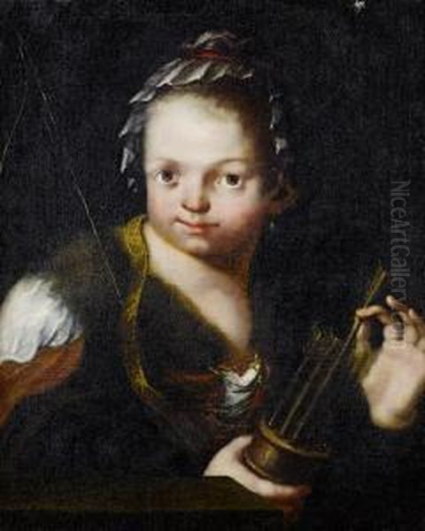 Portrait Of A Young Child As Cupid Oil Painting by Giuseppe Nogari