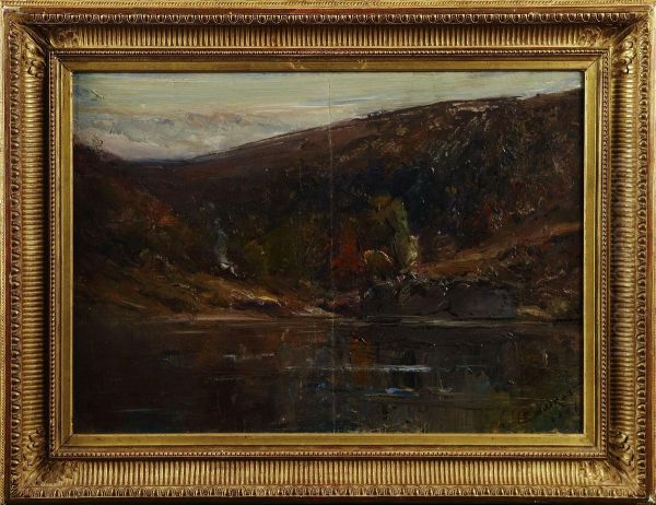 A Laroche Du Berger Pres Villeret Loire Oil Painting by Emile Noirot