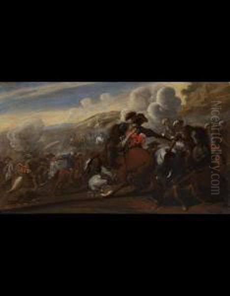 Scaramuccia Oil Painting by Dominicus Nollet