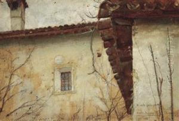 Detail Of A Facade Oil Painting by Luigi Nono