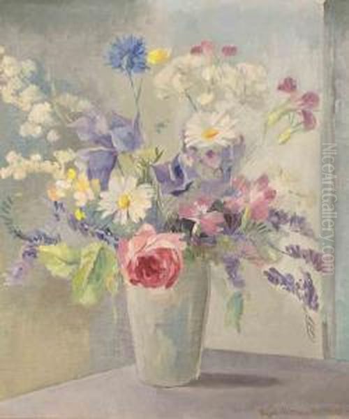 Vaso Di Fiori Oil Painting by Ragnhild Nordensten