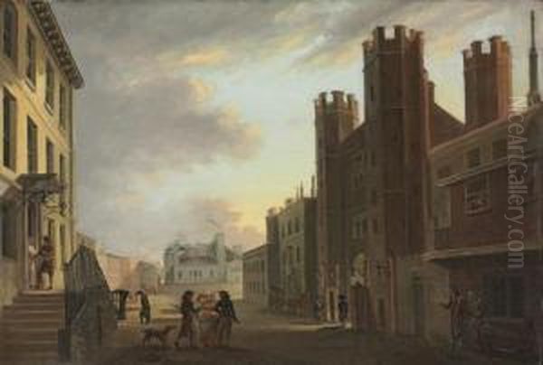 View Of St. James's Palace, London, Pall Mall Beyond Oil Painting by Pehr Nordquist