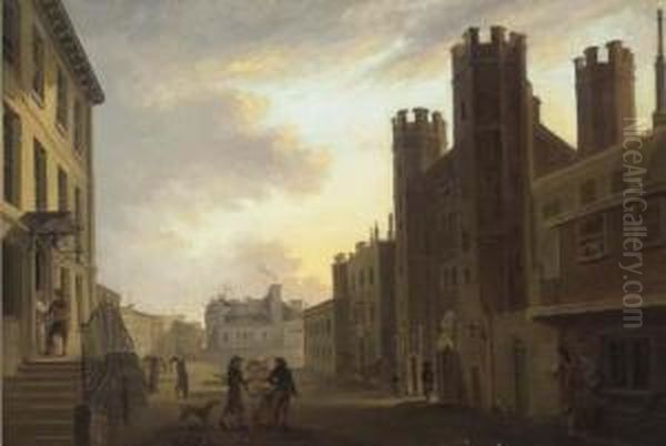 St. James's Palace, Pall Mall Beyond Oil Painting by Pehr Nordquist