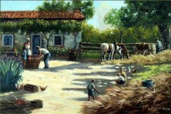 La Serenita Del Lavoro Oil Painting by Luigi Norfini