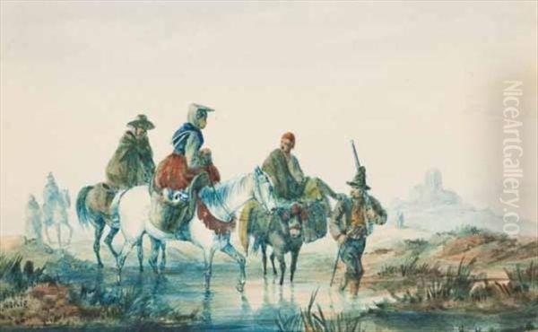 Armed Escort Oil Painting by Orlando Norie