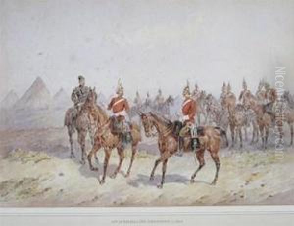 6th Inniskilling Dragoonsc.1890 Oil Painting by Orlando Norie