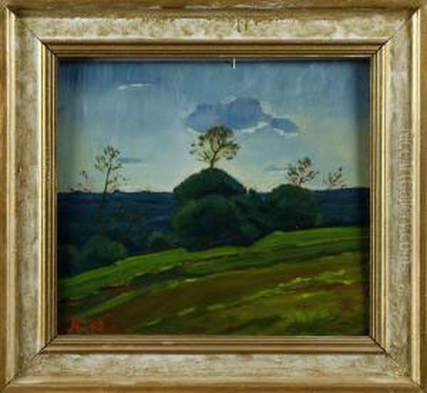 Landskap Oil Painting by Ernst Norlind