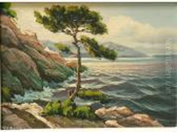 Bord De L'esterel Oil Painting by Alfred Nicolas Normand