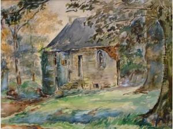 Vieilles Maisons Dans La Campagne Oil Painting by Alfred Nicolas Normand