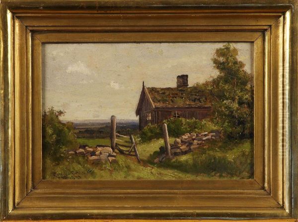 Gammal Vastgotastuga Oil Painting by Reinhold Norstedt