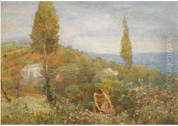 The House Of Roses, Tripoli Oil Painting by John William North