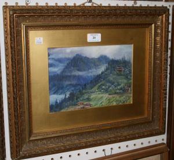 Mountainous Landscape Oil Painting by Marianne North