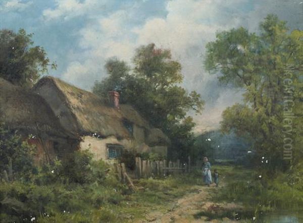 An English Lane Oil Painting by James Northcote