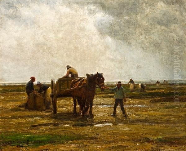 Kelp Gatherers Oil Painting by William Edward Norton