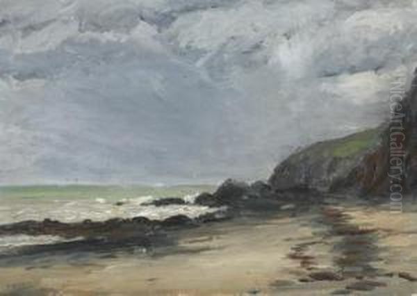 Shoreline Oil Painting by William Edward Norton