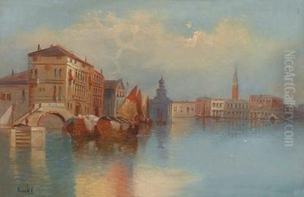 Venedig -blick Auf Die Liberia Oil Painting by Karel Novak