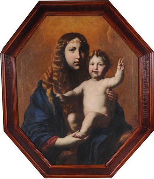 Madonna Col Bambino Benedicente 
Rivista Di Arte Antica E Moderna Oil Painting by Pietro Novelli Il Monrealese