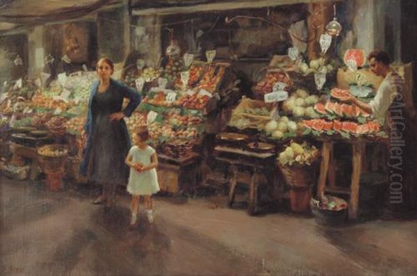 Al Mercato Della Frutta Oil Painting by Stefano Novo