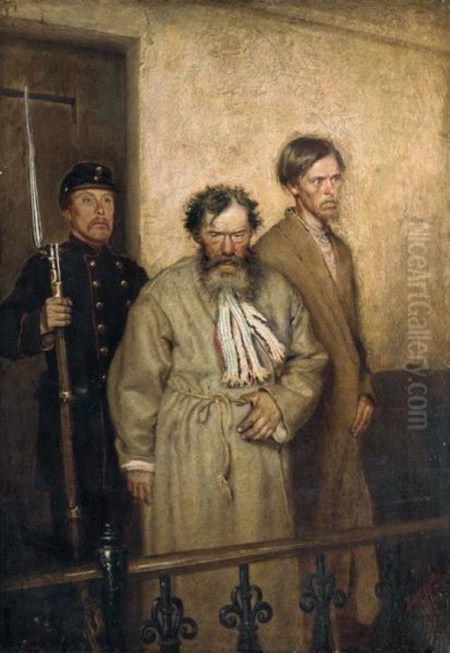 The Arrest Of Mikhail Bakunin Oil Painting by Alexander Nikanorov. Novoskoltsev