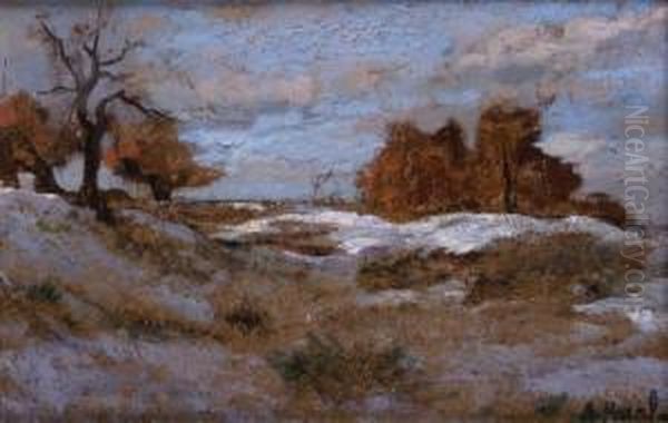 Paysage De Neige Oil Painting by Alexandre Nozal