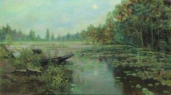 Au Bord De La Riviere Oil Painting by Alexandre Nozal