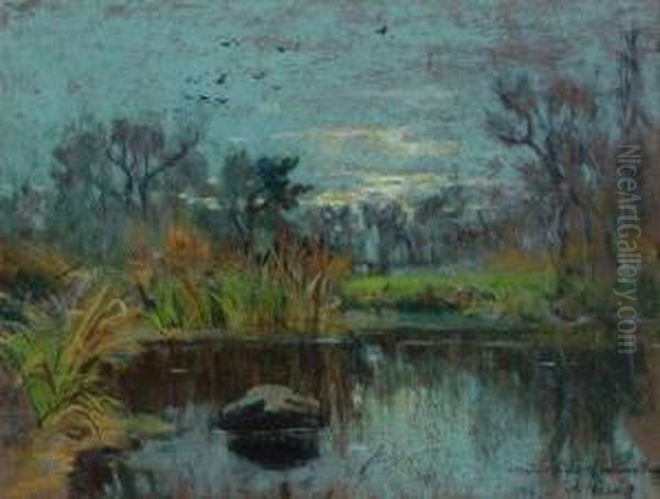 Etang Dans Un Paysage Oil Painting by Alexandre Nozal